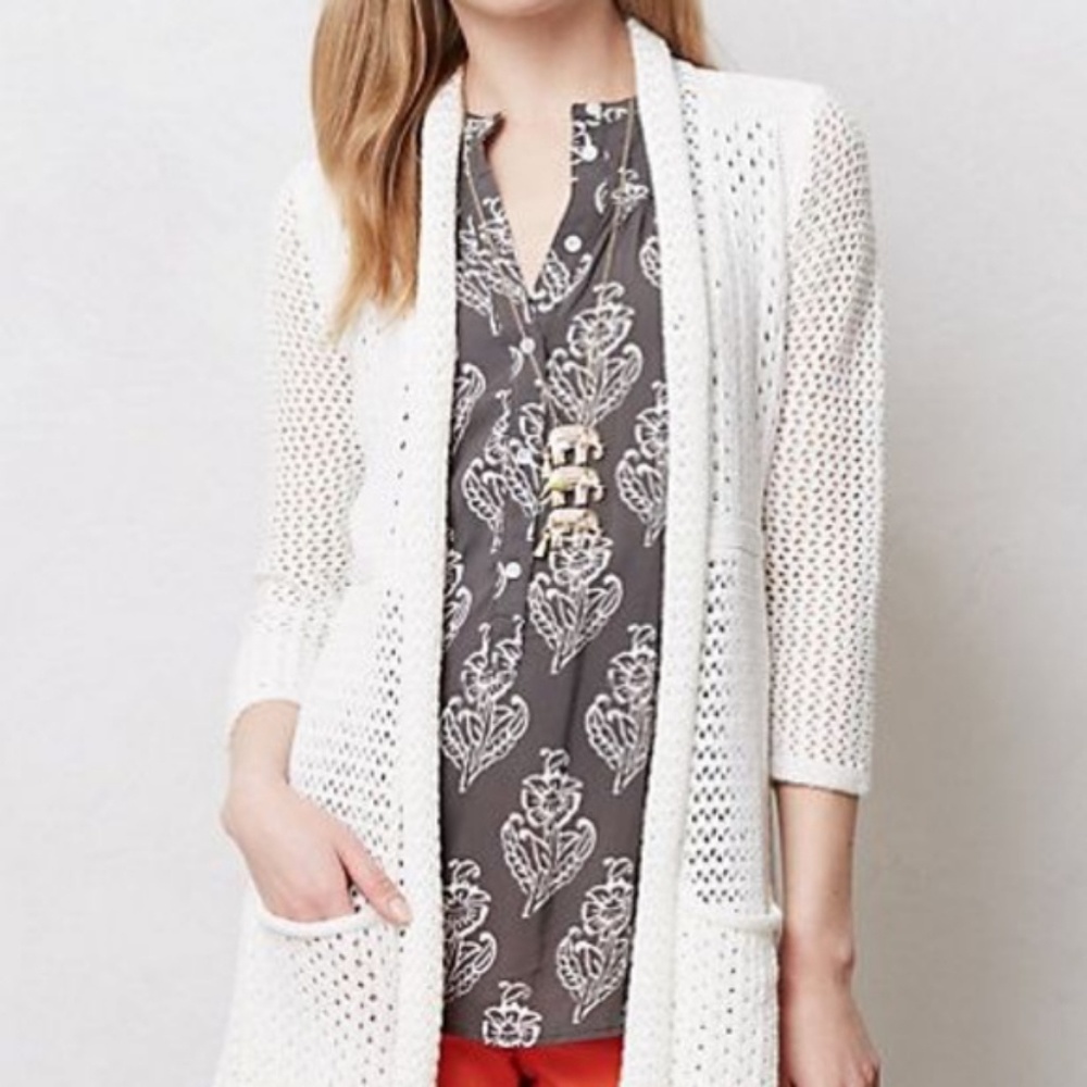 ANTHROPOLOGIE Angel Of The North Open Sweater S